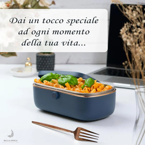 Scaldavivande Elettrico Portatile 1L/45W Blu, Lunch Box